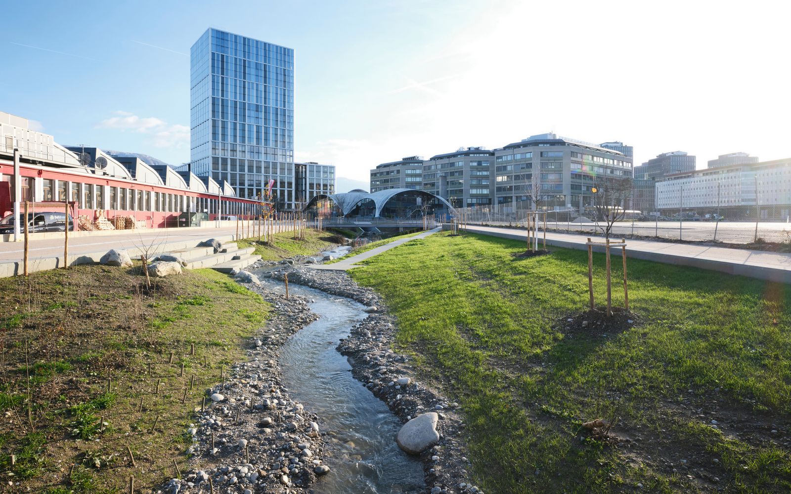 Remise à ciel ouvert de la Drize, PAV, Genève